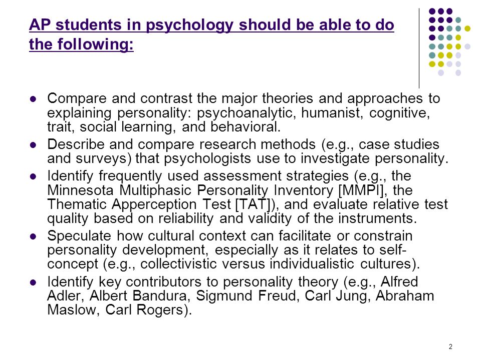 Compare and Contrast of Two Personality Theories - Essay Example